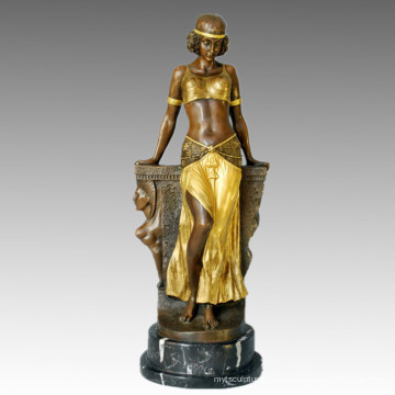 Танцовщица Статуя Египет Танцы Гилр Бронзовая скульптура, Мило TPE-150 (J) / 673